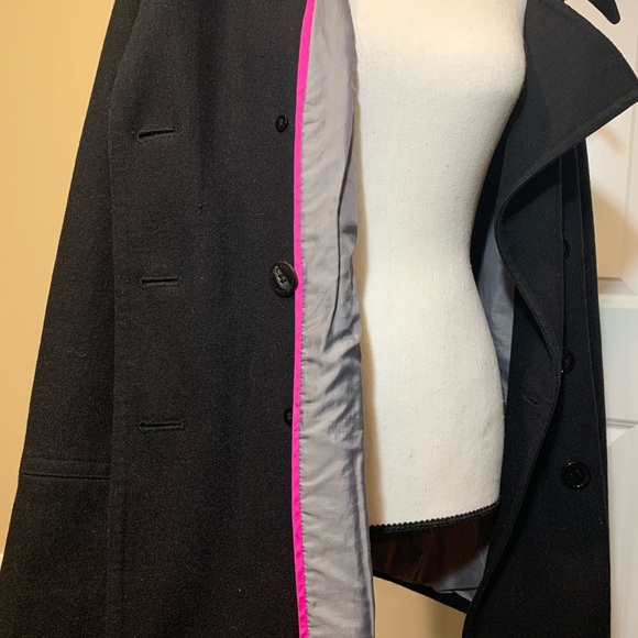 Calvin Klein Women’s Double Breasted Wool Coat L - Picture 2 of 3